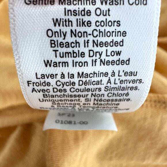 Nation LTD Womens Luca Peasant Top Size XL 100% Pima Cotton Flowy Boho Yellow - Picture 7 of 8